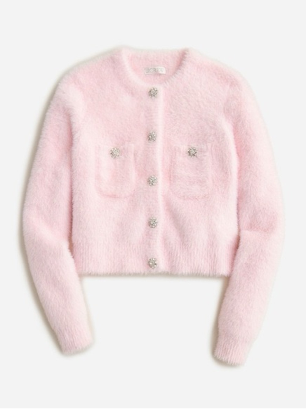 JCrew Pink Sweater Lady Jacket in Brushed Yarn Size 2X